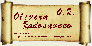 Olivera Radosavčev vizit kartica